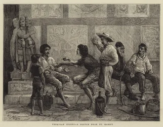 Venetian Idlers, a Sketch near St Mark